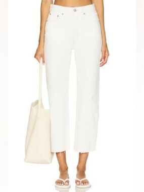 Pistola Cassie High Rise Straight Leg Jeans Ecru Cream Size 29 Minimalist Denim